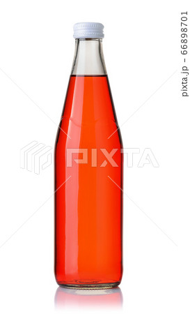 Bottle of carbonated strawberry soft drink 66898701