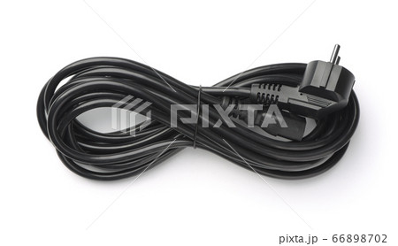 Rolled black power cable 66898702