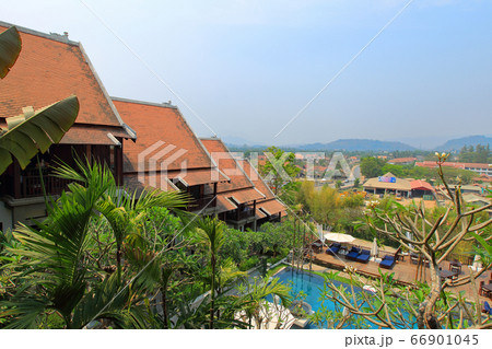 ラオス　ルアンパバーン　リゾート地の風景 66901045