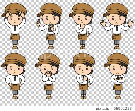 女孩01_16(為陷入困境的面孔咖啡館和雜貨店店員設定了各種姿勢) 女孩01_16(為陷入困境的面孔咖啡館和雜貨店店員設定了各種姿勢) 66901238