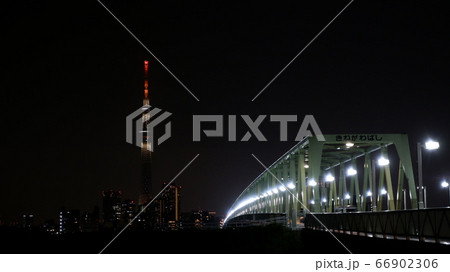 東京スカイツリーと木根川橋 東京スカイツリーと木根川橋 66902306