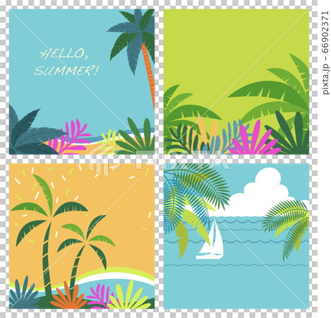 热带夏季背景插图集 图库插图