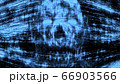 Evil neon skull abstraction from lines and noise. 66903566