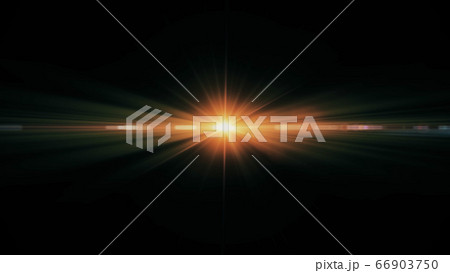 Anamorphic lens flare from a photo camera lens Anamorphic lens flare from a photo camera lens 66903750