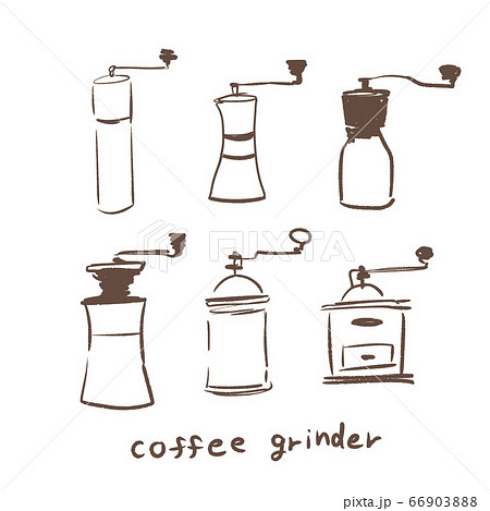 コーヒーミル コーヒーグラインダー コーヒー1のイラスト素材