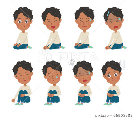 cute type african dad_sitting 66905505