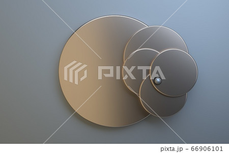 Abstract still life of shelves and stands for jewelry 3D image 66906101