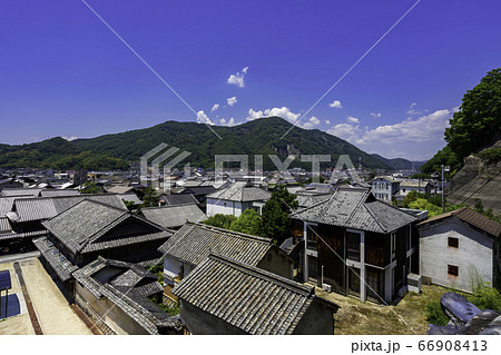 竹原の街並み　西方寺　普明閣からの眺め　広島県竹原市 66908413