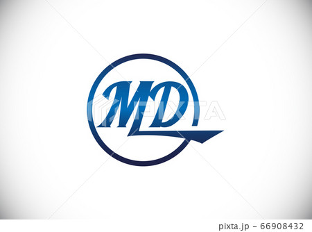 Initial Monogram Letter M D Logo Design Vector Template. M D Letter Logo Design 66908432