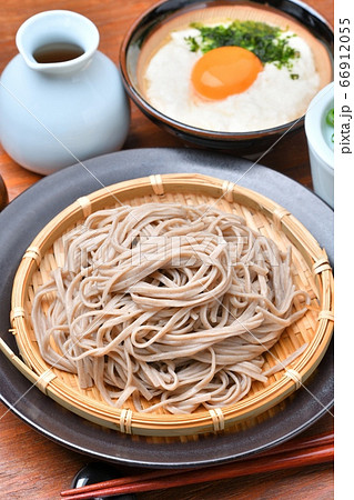 とろろそば、とろろ蕎麦、トロロそば、ざるそば、蕎麦、月見、田舎蕎麦。 66912055