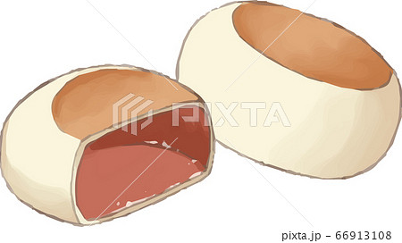 長崎名物一口香のイラスト素材