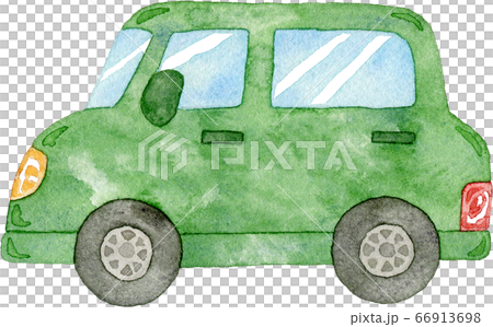 緑の車のイラスト素材