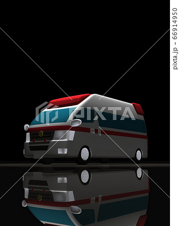 CGイラスト　救急車両　救急車 66914950