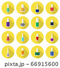 Multicolored nail polishes flat vector icon set 66915600