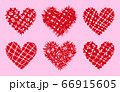 Isolated vector mosaic hearts for Valentine Day 66915605