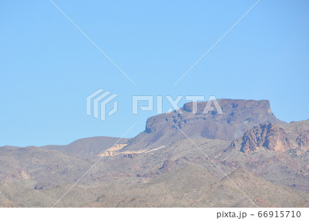 Outline of the Sleeping Princess  on the Mountain in Mohave County, Arizona USA 66915710