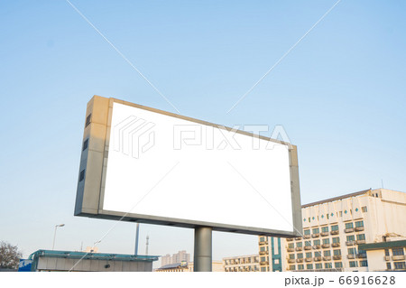 billboard blank on road in city for advertising background 66916628