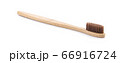 Wooden toothbrushes on a white background 66916724