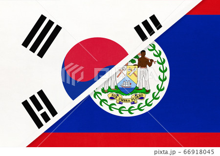 South Korea and Belize, symbol of national flags South Korea and Belize, symbol of national flags 66918045