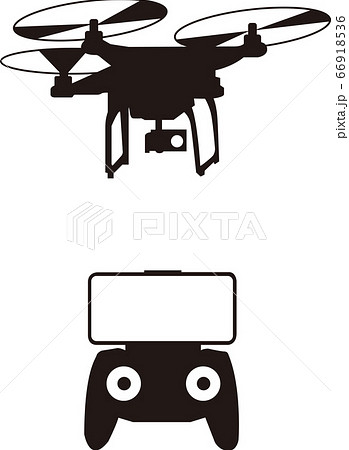 Drone And Controller Vector Stock Illustration