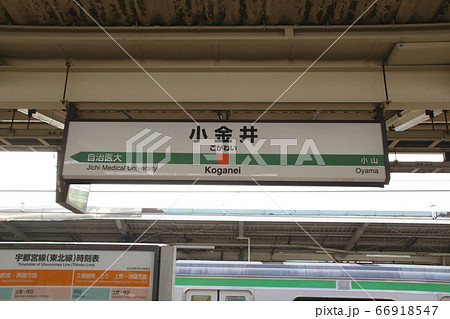 宇都宮線 小金井駅(駅名標) 宇都宮線 小金井駅(駅名標) 66918547