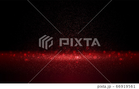 Luxury red gold glitter particles on black background. Red glowing lights magic effects. Glow sparkles, vector illustration. Luxury red gold glitter particles on black background. Red glowing lights magic effects. Glow sparkles, vector illustration. 66919561