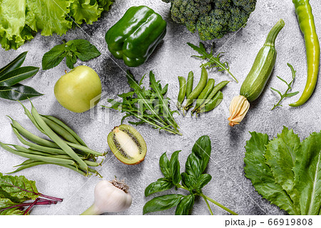 Composition of bright and juicy green vegetables, 66919808