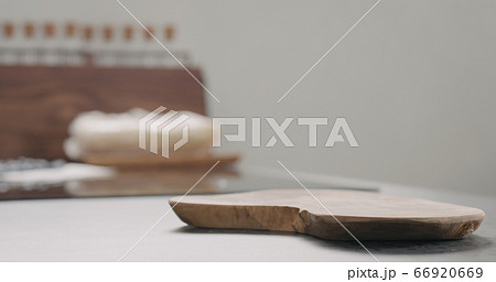empty olive board on kitchen countertop 66920669