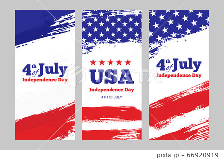 Independence day United States of America, 4th of July greeting card design. Vector Independence day United States of America, 4th of July greeting card design. Vector 66920919