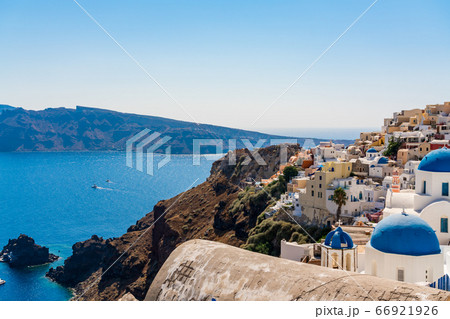 【ギリシャ】青と白の世界サントリーニ島の絶景(8月) 【ギリシャ】青と白の世界サントリーニ島の絶景(8月) 66921926