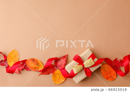 Autumn creative holiday present. Handmade paper 66923019