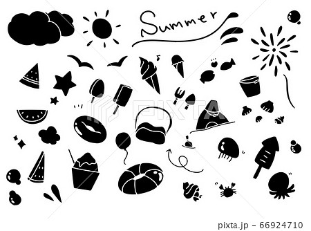 手描き　夏　セット 66924710