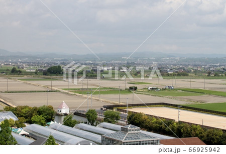 岡山市サウスビレッジ塔からの田園風景 岡山市サウスビレッジ塔からの田園風景 66925942