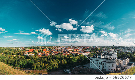 Vilnius, Lithuania. Old Town Historic Center Cityscape Under Dramatic Sky And Bright Sun In Sunny Summer Day. Travel Panorama. UNESCO. Famous And Popular Place 66926677