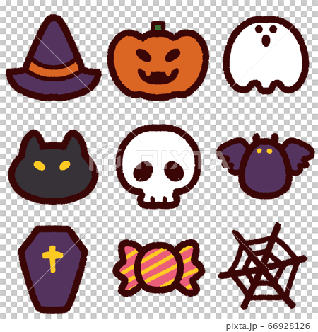 Cute Halloween icon set Cute Halloween icon set 66928126