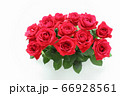 赤薔薇のアレンジ（横長・正面）（横） 66928561