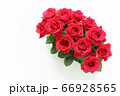 赤薔薇のアレンジ（横長・斜め）（横） 66928565