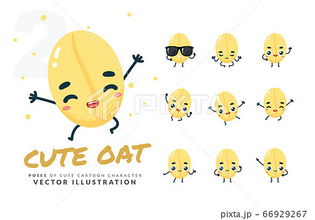 Vector set of cartoon images of Oat grain. Part 2のイラスト素材 [66929267] - PIXTA