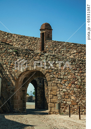 Gateway in wall made of rough stone at Marvao 66931987