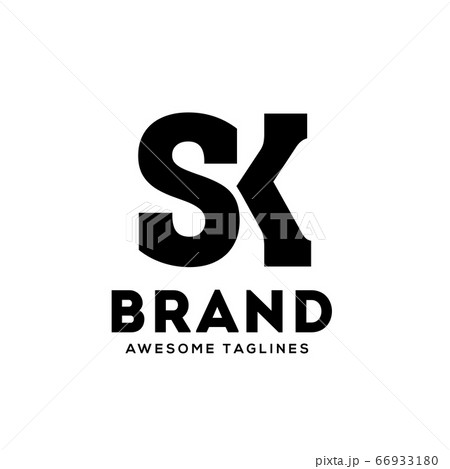 creative SK letter monogram strong and bold logo vector concept creative SK letter monogram strong and bold logo vector concept 66933180