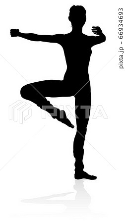 Dancing Ballet Dancer Silhouette 66934693