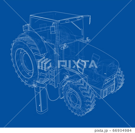Electric Farm Tractor Charging Station Sketch 66934984
