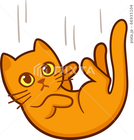 Cartoon Cat Fallingのイラスト素材