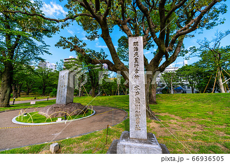 日本の東京都市景観　隅田公園内の明治天皇行幸所などを望む 66936505