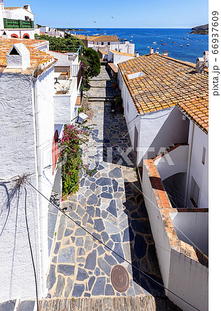 Detail of beautiful small town Cadaques in Costa 66937609