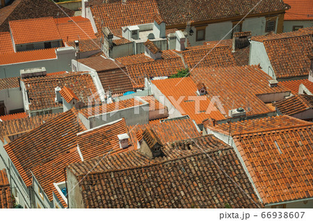 Cityscape with many rooftops at Castelo de Vide 66938607