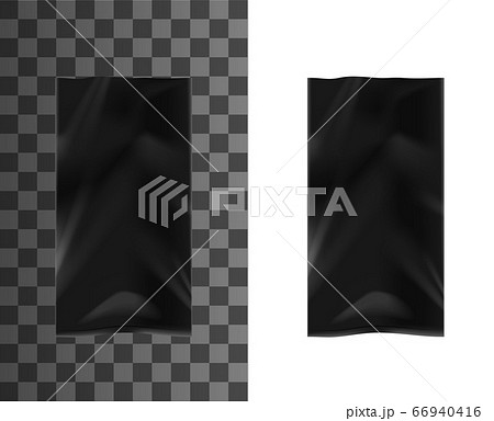 Black plastic bags vector 3d package Black plastic bags vector 3d package 66940416