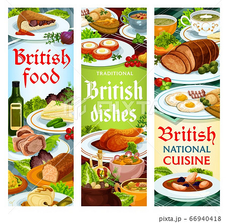 British food vector meals English dishes banners British food vector meals English dishes banners 66940418