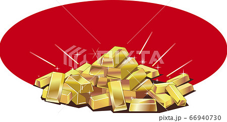 金塊のベクターイラストイメージ 金塊のベクターイラストイメージ 66940730