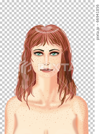 Young woman nude Caucasian redhead 66941856